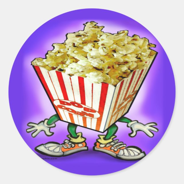 Popcorn Classic Round Sticker (Front)