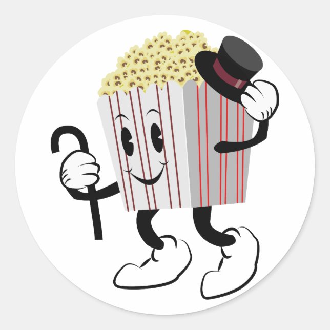 Popcorn Classic Round Sticker (Front)