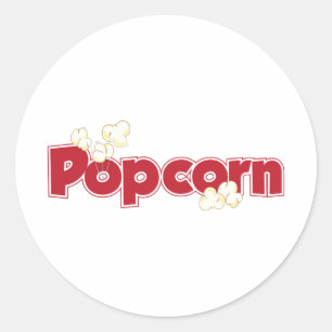 Popcorn Classic Round Sticker