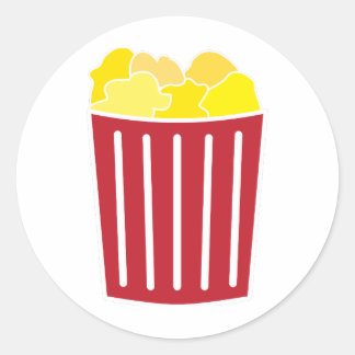 Popcorn Classic Round Sticker