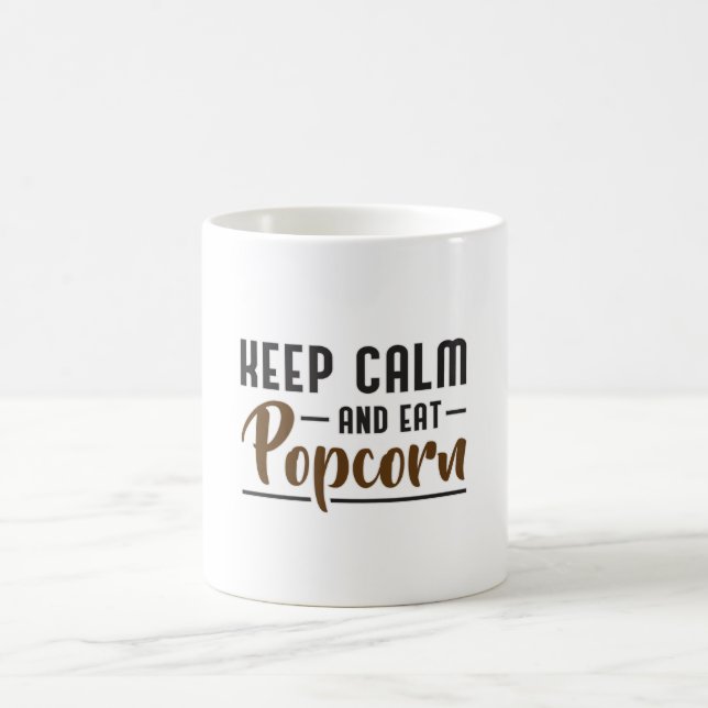 Popcorn Day Cinema Movie Keep Calm Snack Gift Idea Coffee Mug (Center)