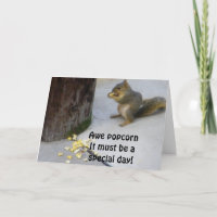 POPCORN EATING SQUIRREL BIRTHDAY