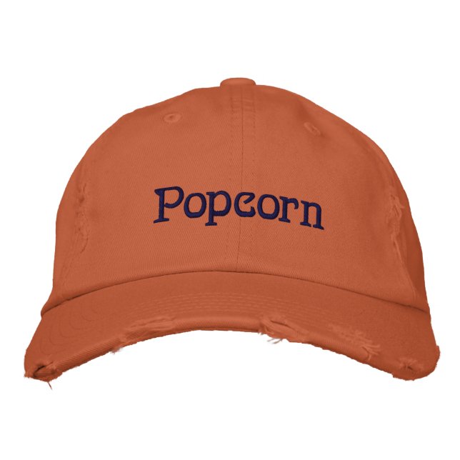 Popcorn Embroidered Hat (Front)