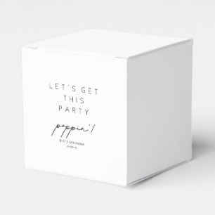 Popcorn Favour Box, Party Poppin' Popcorn Bar Mix Favour Box