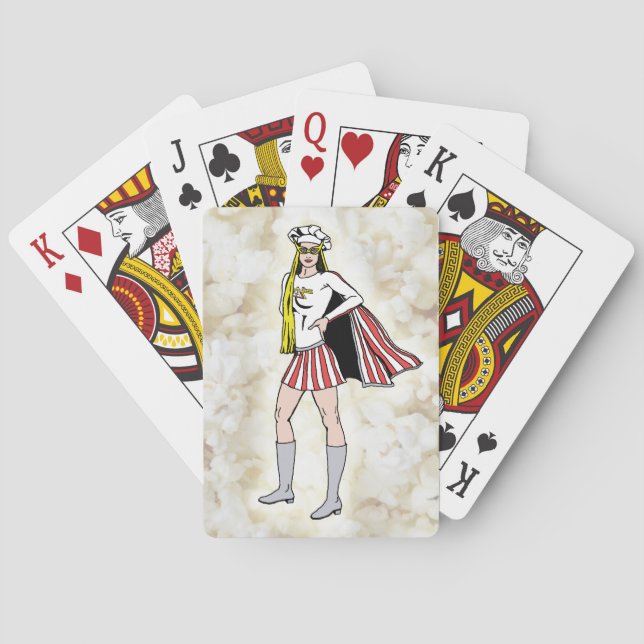 Popcorn Girl Playing Cards (Back)