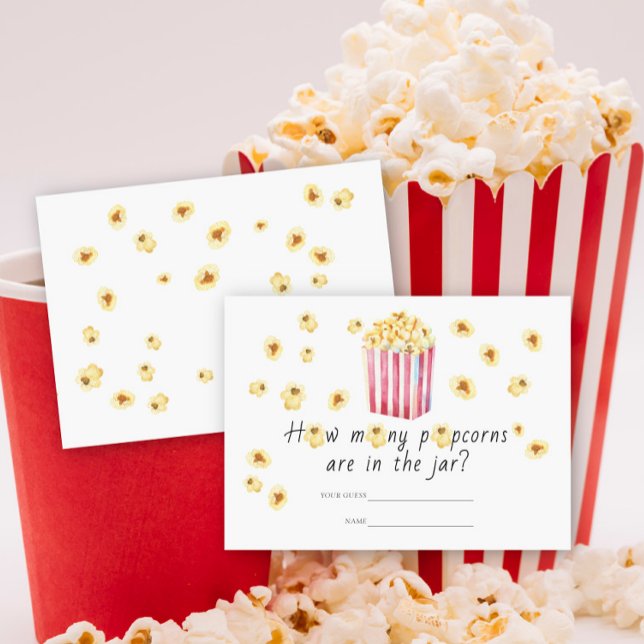Popcorn - Guess how many popcorns game Enclosure Card (Creator Uploaded)