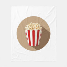Popcorn in a Brown Circle Background