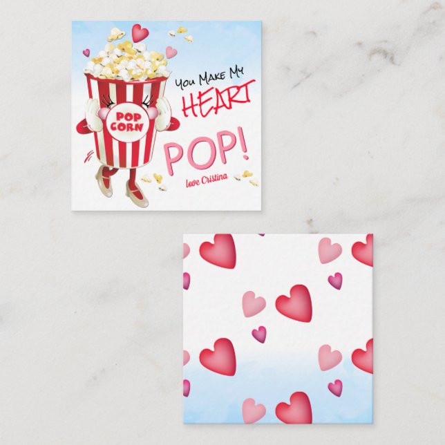Popcorn Love Funny Card (Front/Back)