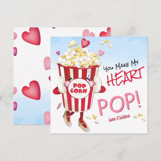 Popcorn Love Funny Card (Front/Back)