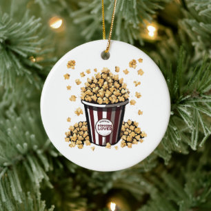 Popcorn Lover Ceramic Tree Decoration