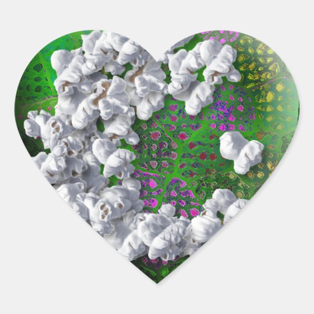 Popcorn Lover Collection Heart Sticker (Front)