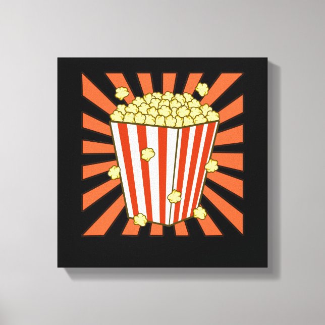 Popcorn Lover Popcorns Food Eater Graphic Canvas Print (Front)