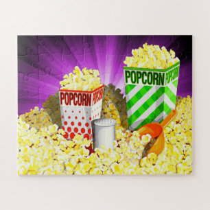 Popcorn Lovers Puzzle ,56 Oversized Pieces