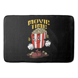 Popcorn Mascot Cartoon Bath Mat
