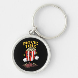 Popcorn Mascot Cartoon Key Ring