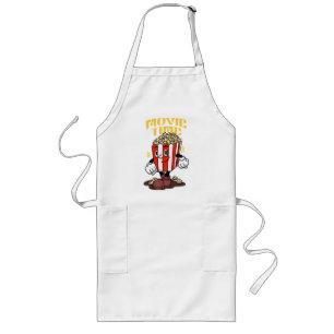 Popcorn Mascot Cartoon Long Apron