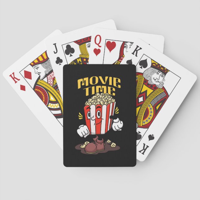 Popcorn Mascot Cartoon Playing Cards (Back)