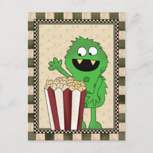 Popcorn Monster add words postcard