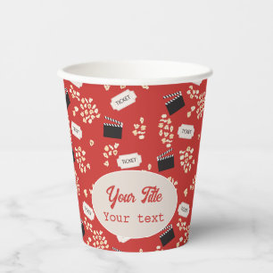 Popcorn Movie Party Birthday Party Theme Paper Cups