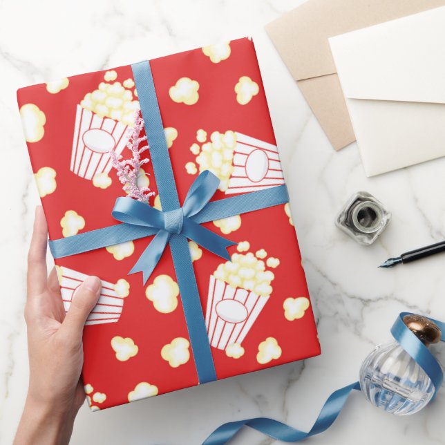 Popcorn Movie pattern wrapping paper (Gifting)