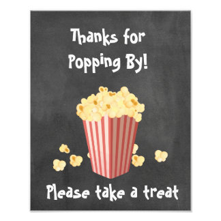 Popcorn Movie Shower Treat Sign