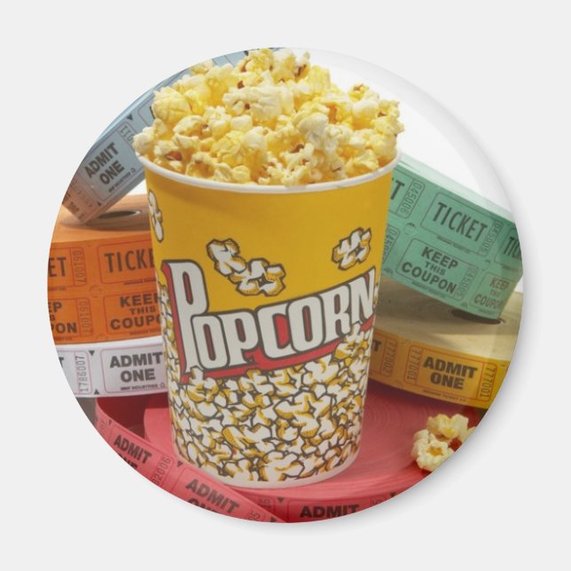 Popcorn & movie tickets magnet (Front)