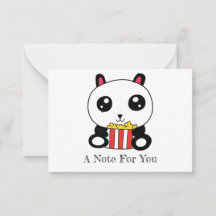 Popcorn Panda Note Cards Set of 10