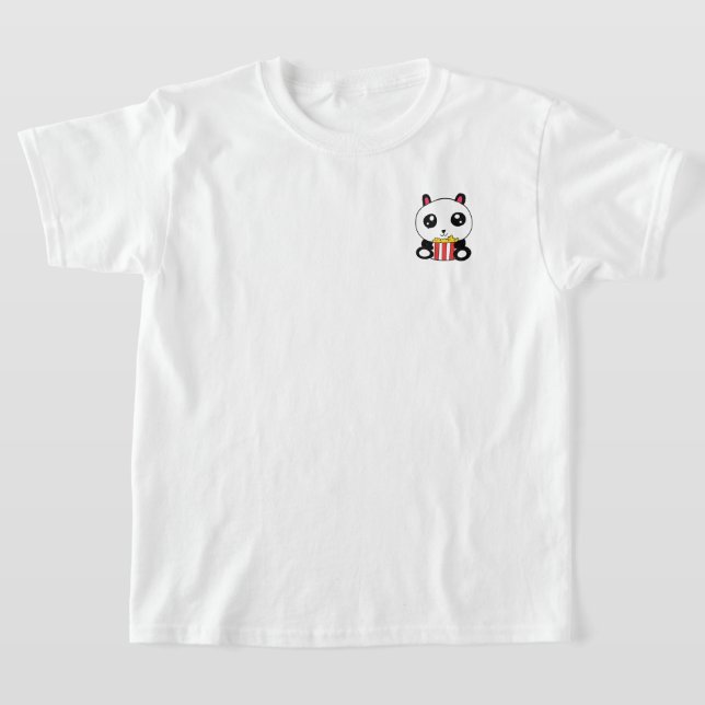 Popcorn Panda T-Shirt (Laydown)