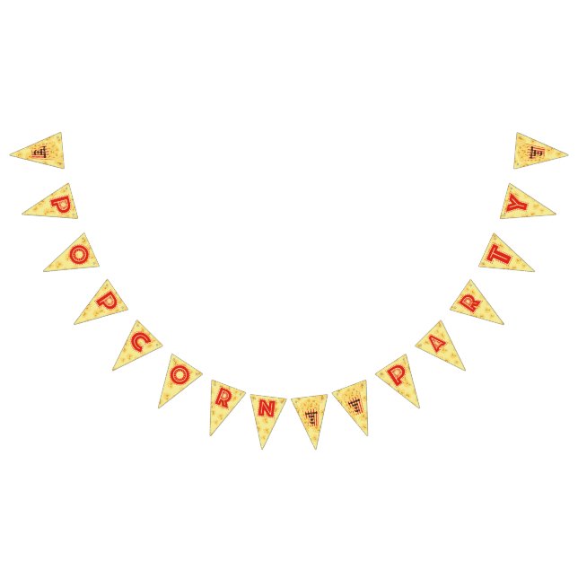 “Popcorn Party” Bunting (All)