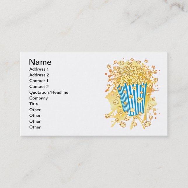 POPCORN_PARTY BUSINESS CARD (Front)