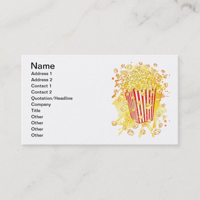 POPCORN_PARTY BUSINESS CARD (Front)