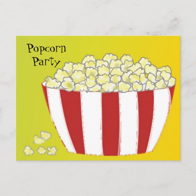 Popcorn Party Invitation (Front)