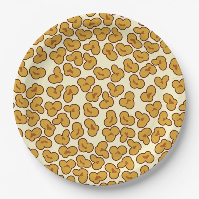 popcorn pattern  paper plate (Front)