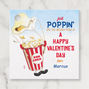 Popcorn Popping By Valentine Favour Tags