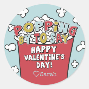 Popcorn Popping By Valentine Sticker