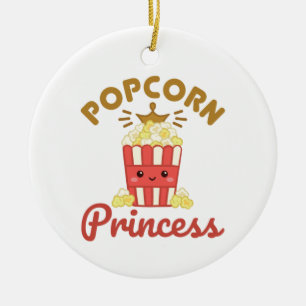 Popcorn Princess Movie Theatre Popcorn Girls Women Ceramic Tree Decoration