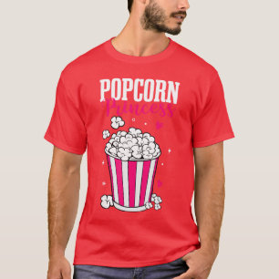 Popcorn Princess Women Cute Movie Night Cinema Sna T-Shirt