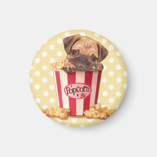 Popcorn Pug Magnet
