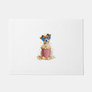 Popcorn Pup � Movie Night Dog Doormat