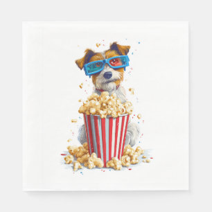 Popcorn Pup � Movie Night Dog Napkin