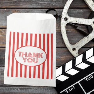 Popcorn Red and White Striped Movie Theme Party  Favour Bags