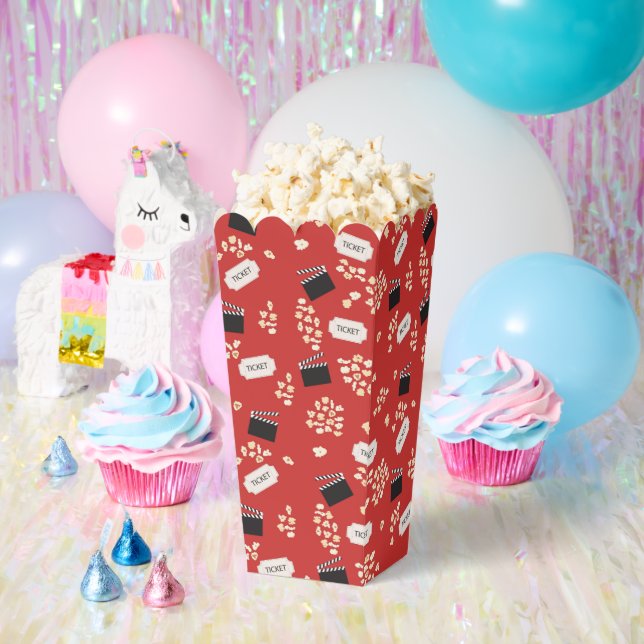 Popcorn Retro Movie Cinema  Favour Box (Party)