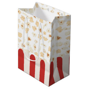 Popcorn Retro Movie Cinema  Medium Gift Bag