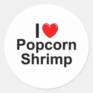 Popcorn Shrimp Classic Round Sticker