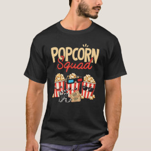 Popcorn Squad Cinema Movie Night Snack Movie Theat T-Shirt