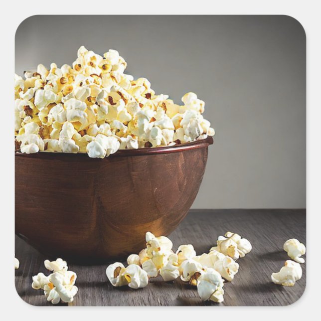 Popcorn Square Sticker (Front)