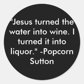 Popcorn Sutton Classic Round Sticker