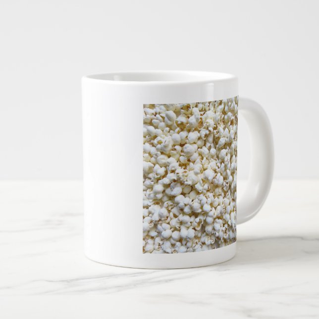 Popcorn Texture Photography Large Coffee Mug (Front Right)