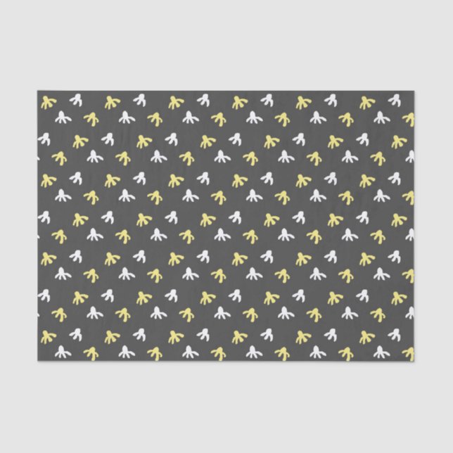 Popcorn Tissue Paper (Dark Grey & Butter Yellow) (Front)