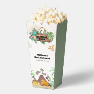 Popcorn Volcano Hatching Dinosaur Baby Shower Favour Box